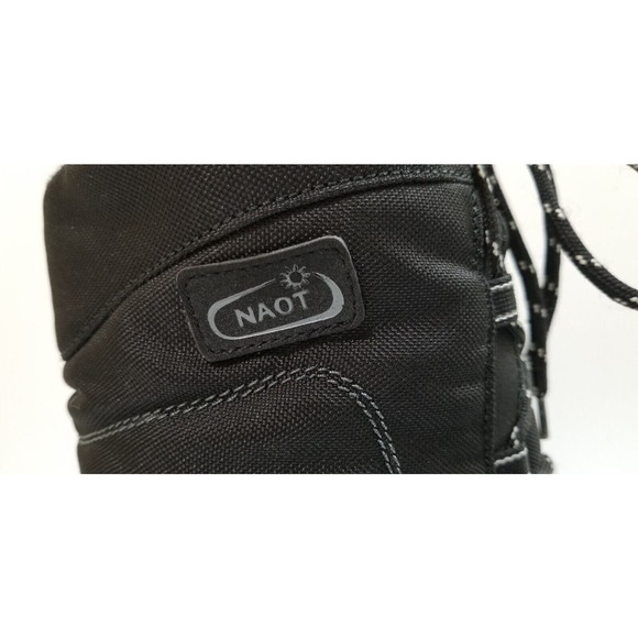 Naot Stratton Waterproof Mid Calf Ice Grip Snow Boot Black Mens US 12-12.5 EU 45